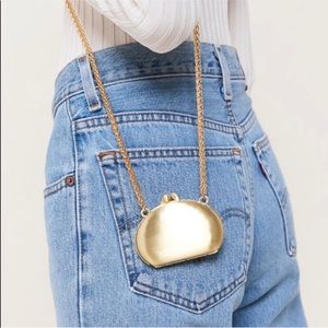 Brass Crossbody Mini Pouch